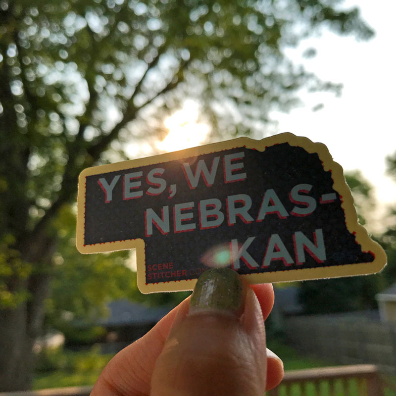 yes, we Nebraskan ˣ vinyl sticker