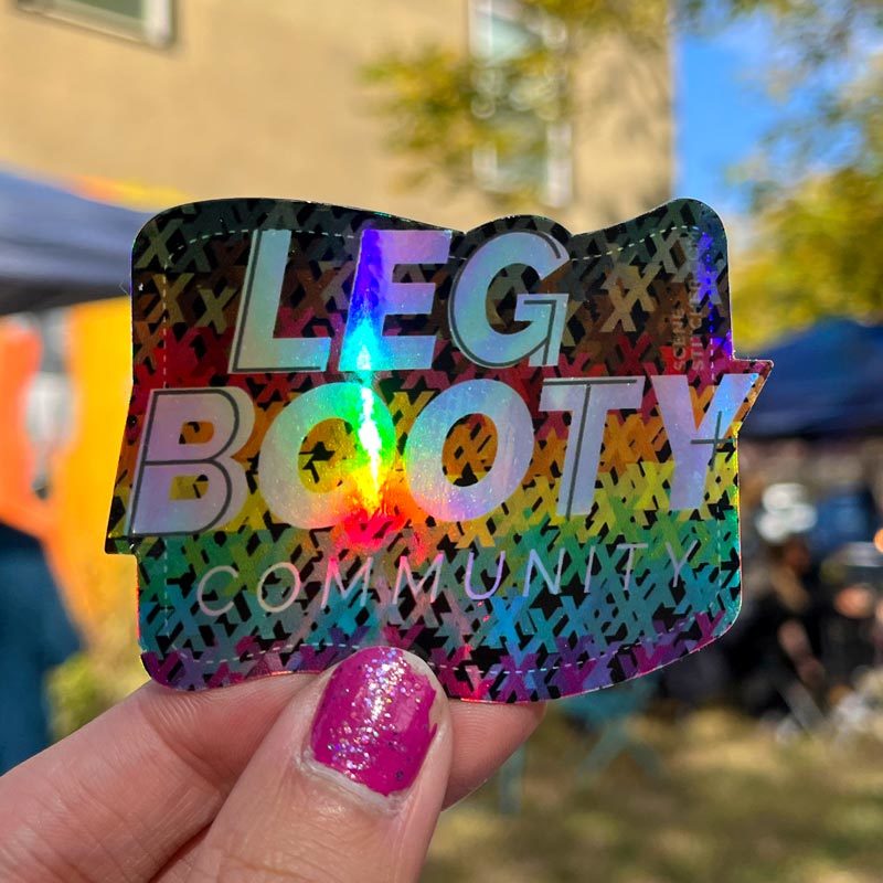 leg booty brigade ˣ vinyl sticker