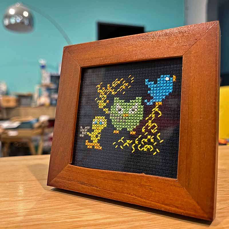 bad birds club ˣ mini cross stitch